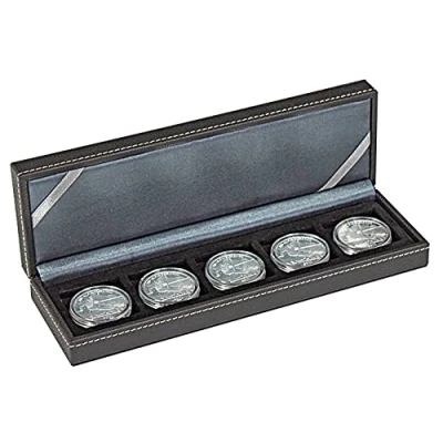 Afbeelding van Lindner 2362 5 NERA Coin case S with rectangular compartments for coins/coin capsules up to external Ø 40 mm