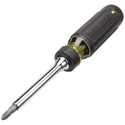Afbeelding van Klein Tools 32305 Multi bit ratel schroevendraaier, 15 in 1 gereedschap met kruiskoppen, sleuf, vierkant, Torx en combobits 1/4 inch moer driver