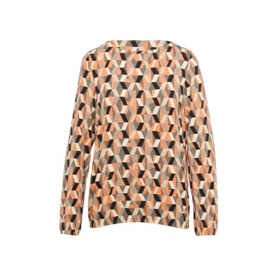 Afbeelding van s.Oliver MIT Allover Longsleeve, Dames, Maat: 38, Mango