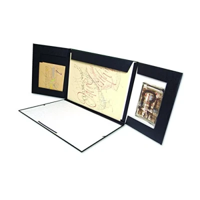 Afbeelding van Clairefontaine 48605C kraft tekenmap (elastiek, vakken, binnenkleppen, rug 30 mm, DIN A3+, binnen: 29,7 x 42 cm, buiten: 32 45 ideaal voor het opbergen van uw werkjes) zwart