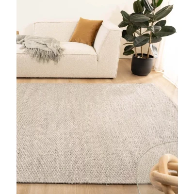 Afbeelding van Wollen Vloerkleed Vridning Lichtgrijs 240x340 Cm