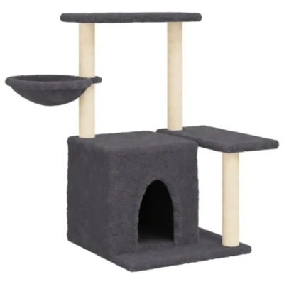 Afbeelding van vidaXL Kattenmeubel met sisal krabpalen 83 cm donkergrijs
