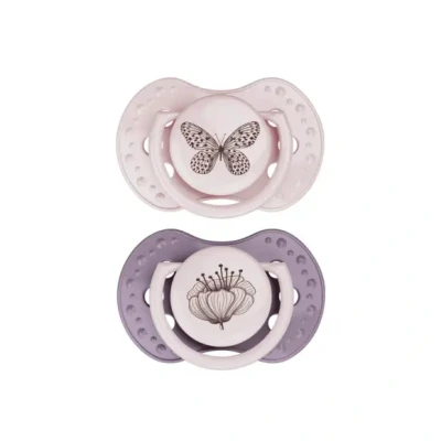 Afbeelding van Difrax Fopspeen Dynamic 6 18 Mnd Botanic Pink/Purple