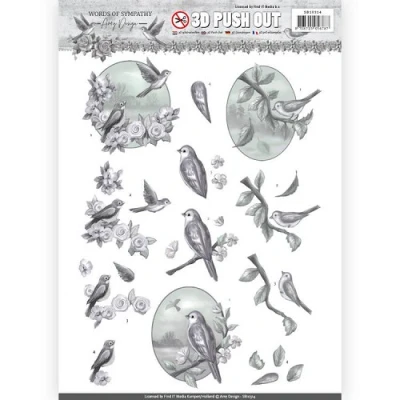 Afbeelding van Sympathy Swallows Words of 3D Push Out Amy Design