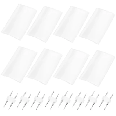Afbeelding van LT Easiyl 8 Pairs Touw Licht 2 Draad Installatie Accessoire Koppeling Met Krimpkous Pin RGB LED Strip Connectoren voor 13mm Diameter String Lights