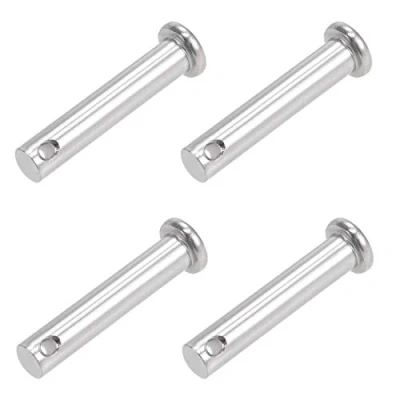 Afbeelding van Sourcing Map eengatstift, vergrendelpen, 8 mm x 40 mm, platte kop 304, roestvrij staal, 4 stuks