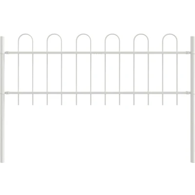 Afbeelding van vidaXL Tuinfence Wit Staal 170 x 60 cm Duurzaam Paneel