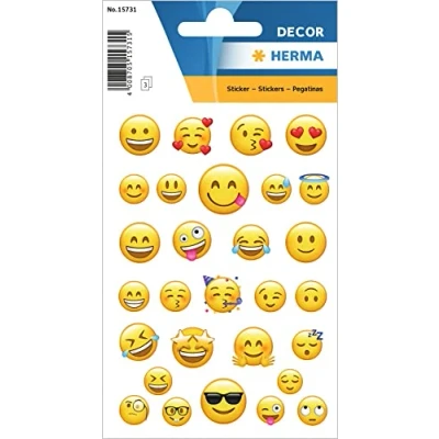 Afbeelding van HERMA 15731 Icons stickers voor kinderen, Lovely Emoijs (87 stickers, papier, mat) zelfklevend, permanent hechtende etiketten met motief meisjes en jongens, kleurrijk