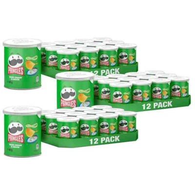 Afbeelding van 3x Pringles Chips Sour Cream&amp;Onion 12 x 40 gr
