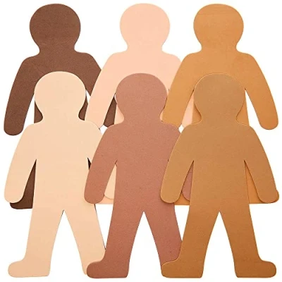 Afbeelding van Baker Ross FX229 Huidskleurige Mensen Foam Knipsels Pak van 24, Kunst en Knutselen voor Kinderen, Kunstvoorraad Knutselmaterialen
