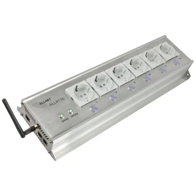 Afbeelding van Allnet 221638 WiFi stekkerdoos 6 voudig Zilver Apparaatstekker C13/C14 1 stuk(s)