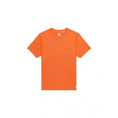 Afbeelding van Element Pocket Label Tshirt print, Heren, Maat: Large, Orange