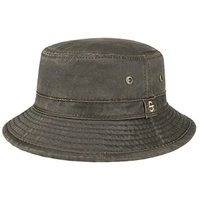 Afbeelding van Stetson Drasco Stoffen Hoed Heren vissershoed kreukelbare hengelaar met paspelrand voor Zomer/Winter L (58 59 cm) bruin