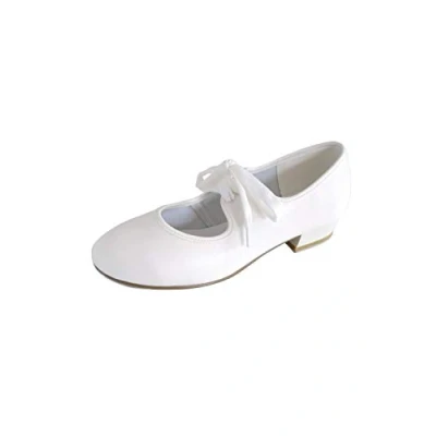 Afbeelding van Roch Valley Infant Low Heel Pu Tap schoenen, Wit, 27.5 EU, 9.5 UK