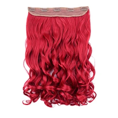 Afbeelding van CAISHA 40cm Clip In Extensies Haarextensies Haarstukje Golvend Intens Rood C61 1