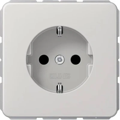 Afbeelding van Jung CD1520LG Wandcontactdoos met randaarde Inzetstuk 1 voudig Grijs