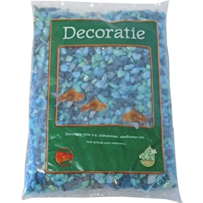 Afbeelding van Zak a 1 kg glitter gravel mix blauw Gebr. de Boon