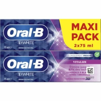Afbeelding van 12x Oral B Tandpasta 3D White Vitalize 2 x 75 ml