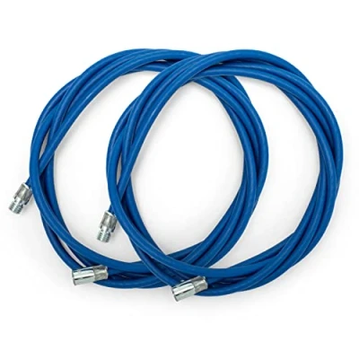 Afbeelding van BARETTO Flexibel blauw gecoat stalen verlenging van een reinigingsset voor pelletkachels Lengte 3 meter Geschikt met rondingen, bereikt maximale kromming 90.
