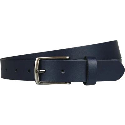 Afbeelding van Leren Riem Donkerblauw Taillemaat: 130 dames/heren grote maat Jeans maten