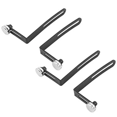 Afbeelding van RC Auto Schale Karosseriehalterung L Bracket, 4Pcs Metall Shell Bracket mit Magnet f¨¹r Axial SCX10 1/10 Skala Crawler Schwarz Zubeh?r