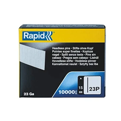 Afbeelding van Rapid Ministift Type 23P, 15mm Brads zonder kop 23Ga, 10.000 St., voor Pneumatische Tacker
