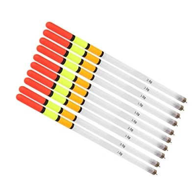 Afbeelding van Keenso Hengeldobberset, 10 stuks, robuuste kunststof holle visdobber assortiment, vissen, zwemmer, visvoer, aas, accessoires voor zeevissen, rotsvissen, ijsvissen, beekvissen (3,0 wit) Vis drijft
