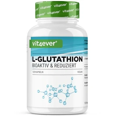 Afbeelding van L glutathion 120 capsules met 500 mg per capsule Premium: gereduceerde &amp; bioactieve uit fermentatie hooggedoseerd Veganistisch