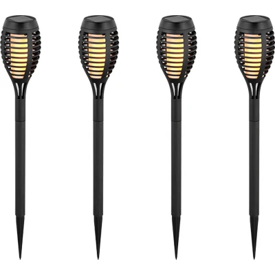 Afbeelding van V tac Vt 724 8 LED Solar Fakkel tuinverlichting op zonne energie 4 stuks
