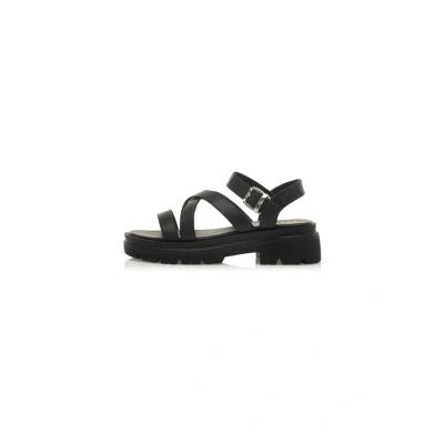 Afbeelding van mtng Sandalen met plateauzool, Dames, Maat: 39, Guanshun black Kunststof