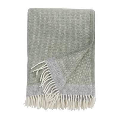 Afbeelding van Wollen Plaid Licht Groen 130 x 200 cm Klippan