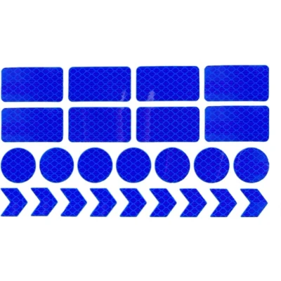 Afbeelding van Reflecterende stickers 24 stuks blauw
