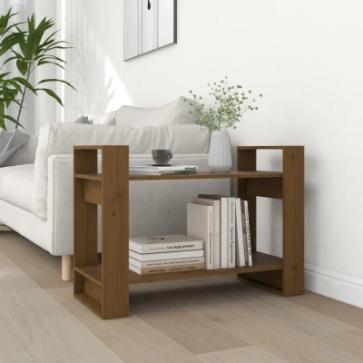 Afbeelding van Boekenkast/kamerscherm 80x35x56,5 cm grenenhout honingbruin