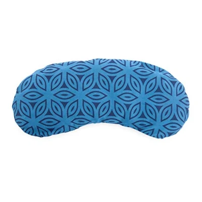 Afbeelding van Bodhi Zacht oogkussen van katoen, vulling biologisch lijnzaad en biologische lavendel, veganistisch, oogmasker voor yoga, ontspanning meditatie, lotus, blauw