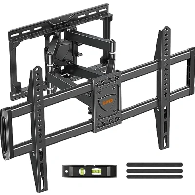 Afbeelding van ELIVED tv muurbeugel voor de meeste 37 82 inch televisies tot 45 kg, beugel max. VESA 600x400mm, scharnierarm met hoogwaardige kogellagers soepele bewegingen, EV3023