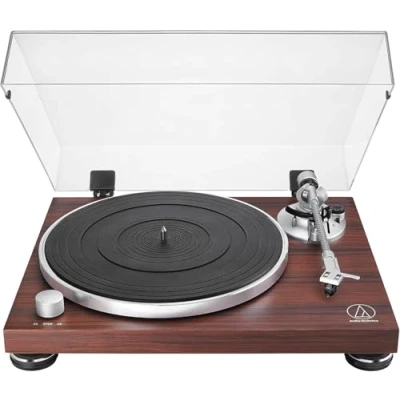 Afbeelding van Audio Technica AT LPW50BTRW Draadloze Platenspeler met Riemaandrijving Palissanderhout