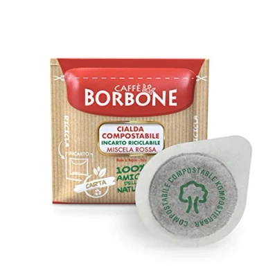 Afbeelding van Caffè Borbone Rossa ESE Koffiepads 100 stuks Composteerbaar / 100% biologisch afbreekbaar