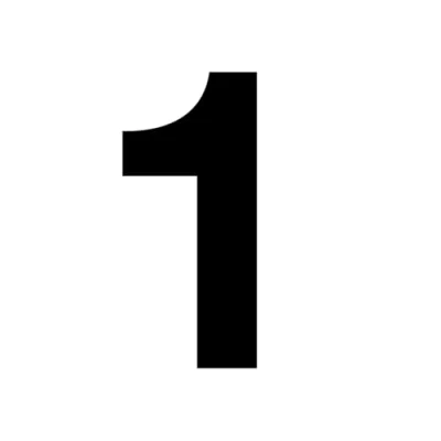 Afbeelding van iSecur Cijfersticker nr. 1 in zwart, hoogte 10 cm, zelfklevend huisnummer, cijfer om op te plakken, voor buiten, brievenbus, deur, weerbestendig, kfz_673_1