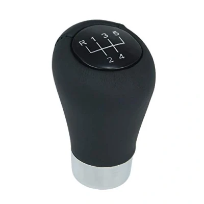 Afbeelding van L &amp; P Car Design A276 10 Schakelpook knop versnellingshendel leer zwart 5 versnellingen compatibel met BMW 1 serie 3 e36 e46 e90 e91 e92 e93 e39 e60 e61 plug play reserveonderdeel voor OEM schakelknop