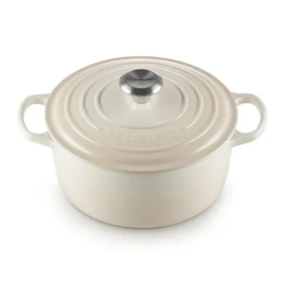 Afbeelding van Le Creuset® Signature Braadpan Stoofpan Vaatwasserbestendig Geschikt Voor Alle Warmtebronnen 28cm Meringue Wit