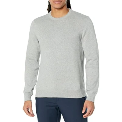 Afbeelding van Amazon Essentials Men&#039;s Trui met ronde hals (verkrijgbaar in grote en lange maten), Lichtgrijs, S