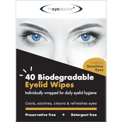 Afbeelding van The Eye Doctor Oogliddoekjes 20x Wegwerp Geschikt Voor Gevoelige Ogen, Droge Blefaritis En MGD Wasmiddel Conserveermiddelvrije Oogdoekjes