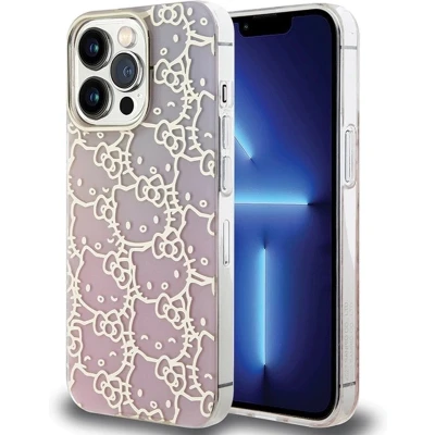 Afbeelding van Hello Kitty IML Gradient Electrop Crowded Headcase voor iPhone 13 Pro / roze