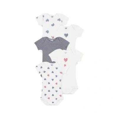 Afbeelding van Petit Bateau BÉBÉ Unisex 5 PACK Body voor kinderen, Maat: 60, Marshmallow/smoking/medieval