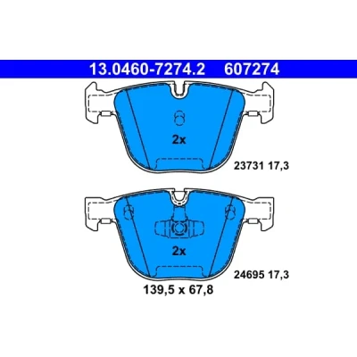 Afbeelding van Remblokkenset, schijfrem ATE 13.0460 7274.2