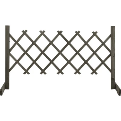 Afbeelding van vidaXL Tuinlatwerk 120x60 cm massief vurenhout grijs