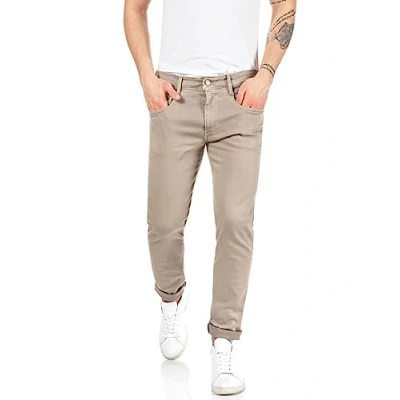 Afbeelding van Replay Anbass Slim Fit Hyperflex Colour X Lite Herenjeans met stretch, zand 020, 28W / 34L