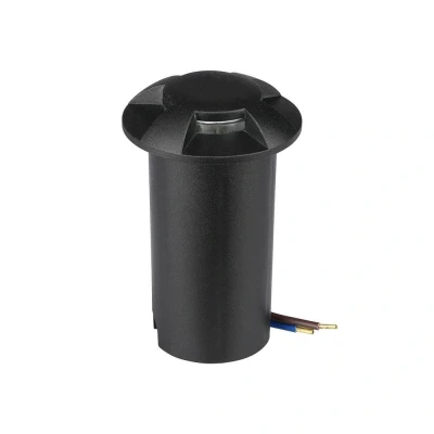 Afbeelding van Grondspot 4 kanten zwarte uitvoering 12 Volt tuin verlichting koud wit IP67