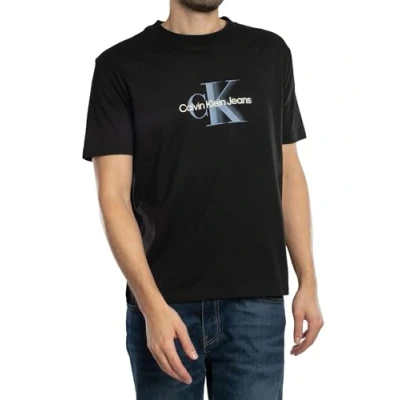 Afbeelding van Calvin Klein Jeans Monologo Shift TEE Tshirt print, Heren, Maat: XS, Black
