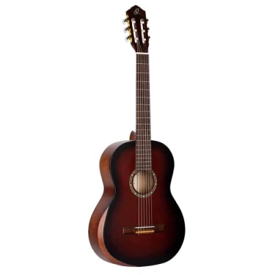 Afbeelding van Ortega R55DLX BFT Family Pro Series Full size Guitar Bourbon Fade klassieke gitaar met armsteun